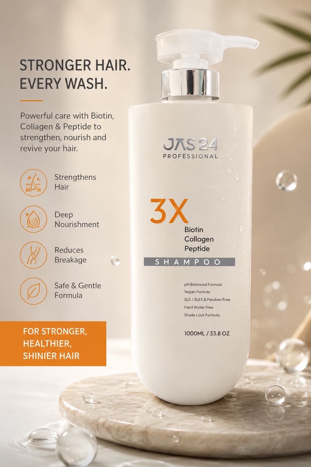 3X Bioton Collagen Peptide Shampoo